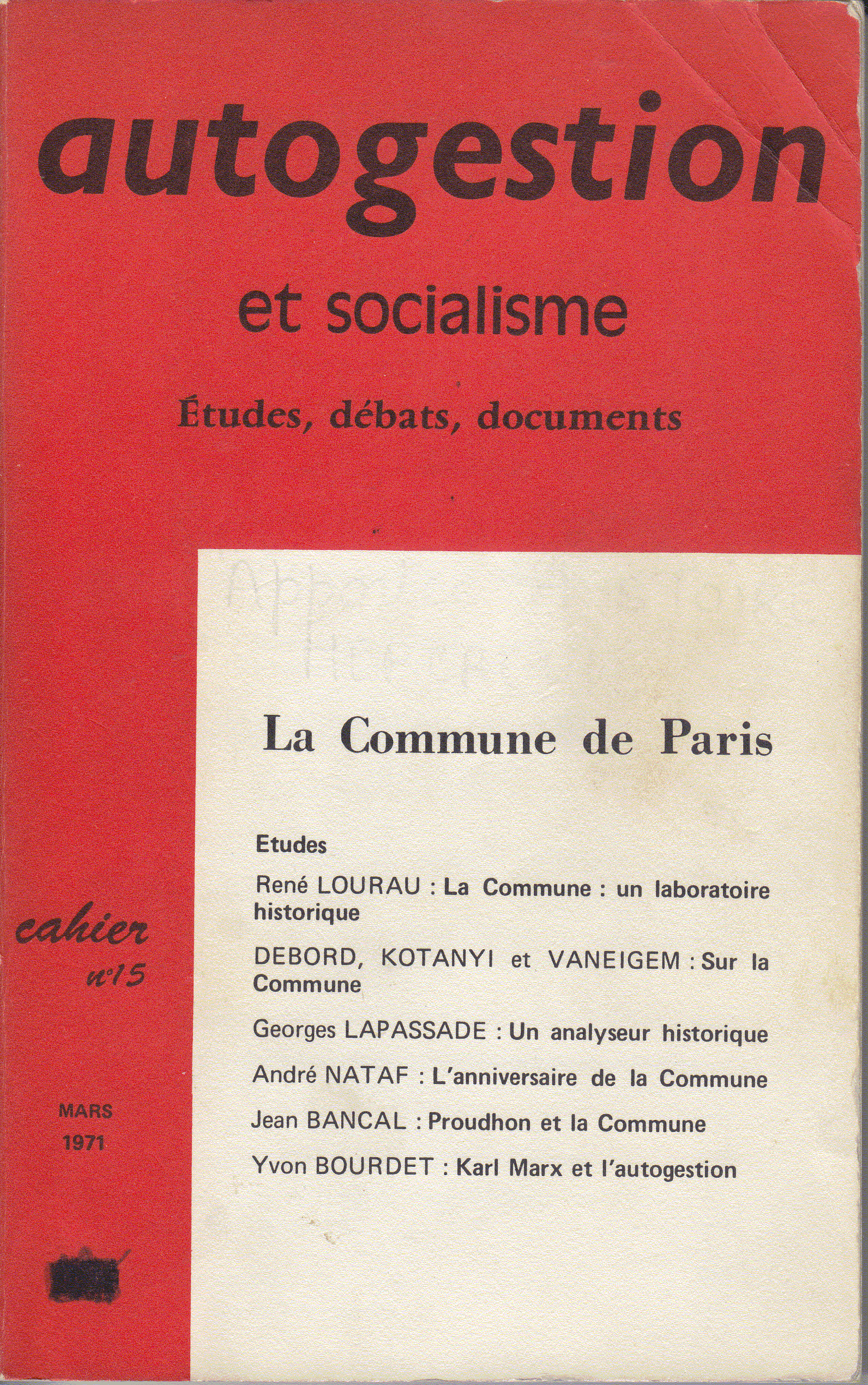 La Commune de Paris vue par René Lourau