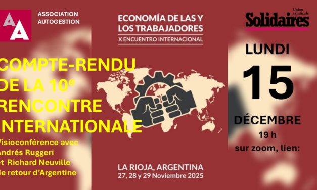 rencontre internationale pour l’économie des travailleur-se-s en argentine: JOURNAL 27-29 novembre